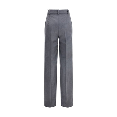 Max Mara Gray Fleece Wool Casual Pants