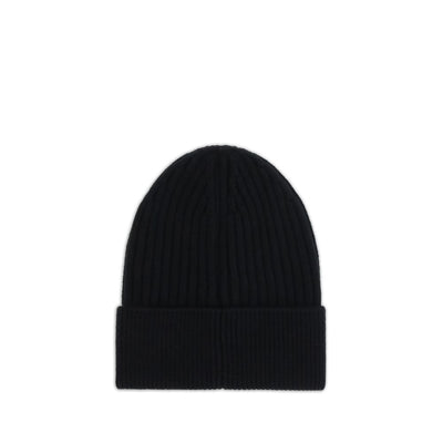 Moncler Grenoble Black Fleece Wool Beanie