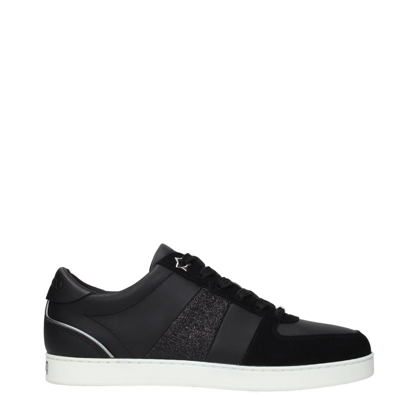 Jimmy Choo Black Leather Low Top Sneakers