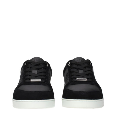 Jimmy Choo Black Leather Low Top Sneakers