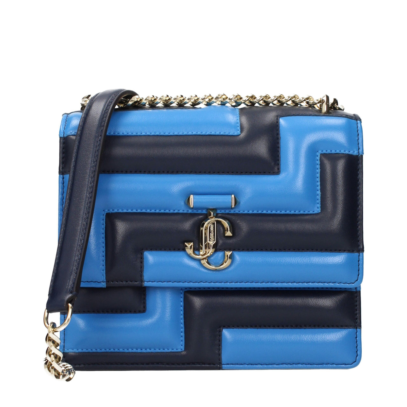 Jimmy Choo Blue Leather Shoulder Bag