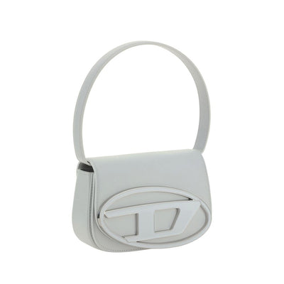 Diesel White Calf Leather Bos Taurus Shoulder Bag
