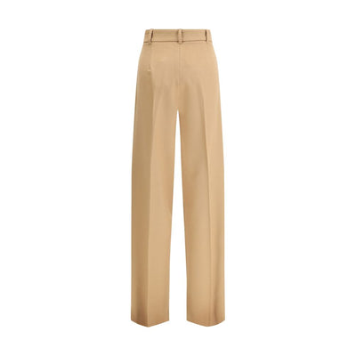 Max Mara Beige Fleece Wool Casual Pants