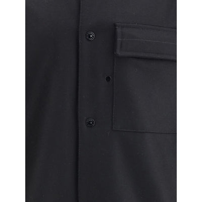Stone Island Black Fleece Wool Coat