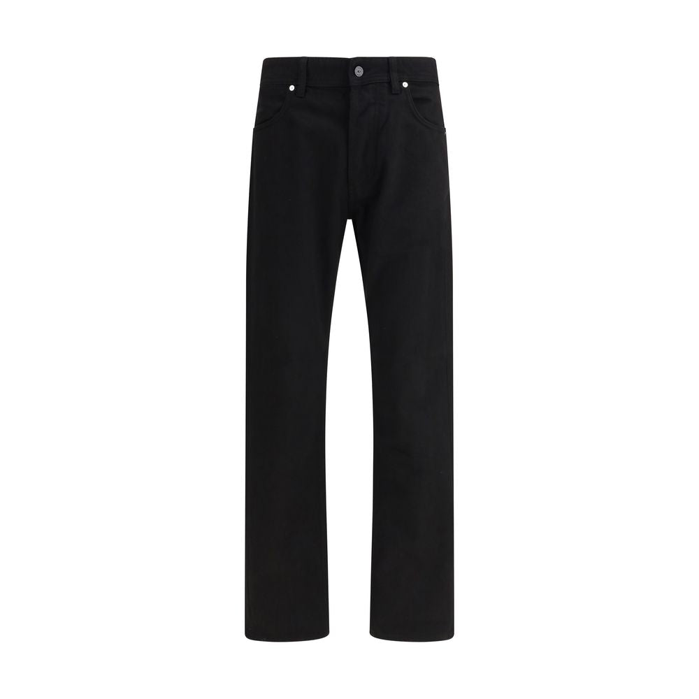 Stone Island Black Cotton Straight-Leg Jeans