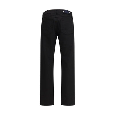 Stone Island Black Cotton Straight-Leg Jeans