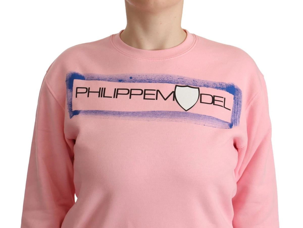 Philippe Model Pink Printed Long Sleeves Pullover Sweater - BrandFit 88