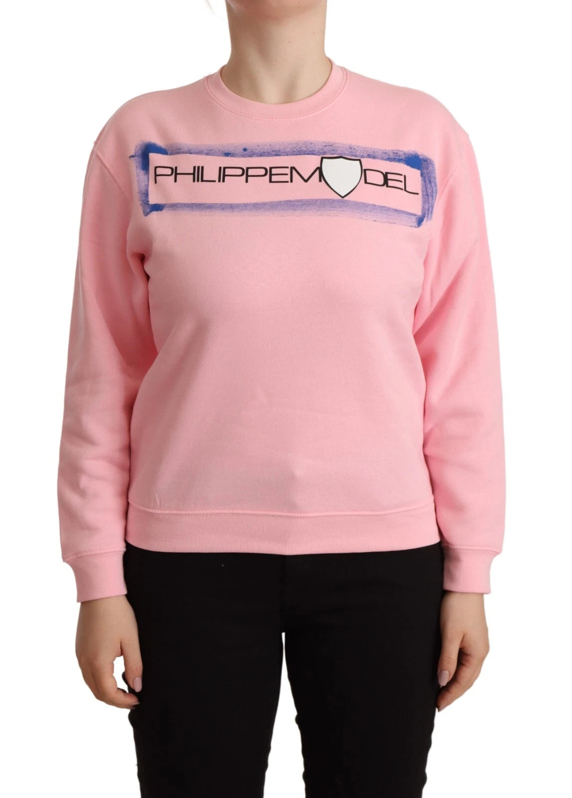 Philippe Model Pink Printed Long Sleeves Pullover Sweater - BrandFit 88