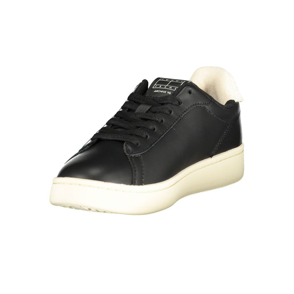 Tommy Hilfiger Black Polyurethane Women's Sneaker