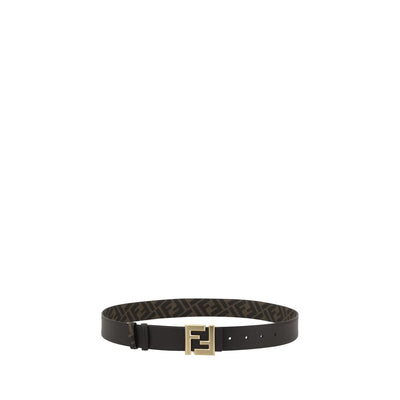 Fendi Brown Calf Leather Bos Taurus Regular Belt