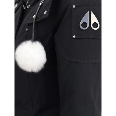 Moose Knuckles Black Cotton Parka
