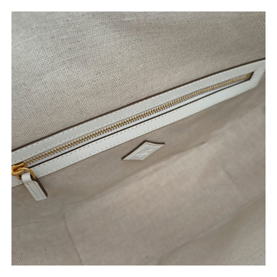 MCM Beige Raffia Shoulder Bag