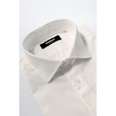 Baldinini Trend White Cotton Men Shirt