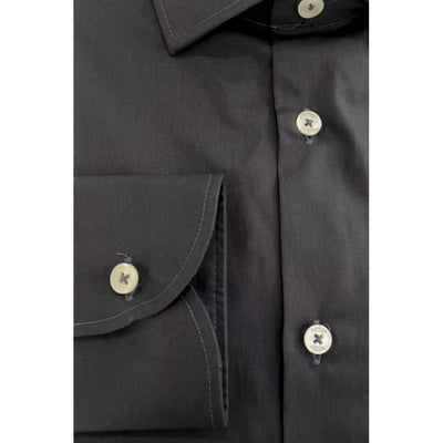 Baldinini Trend Gray Cotton Men Shirt