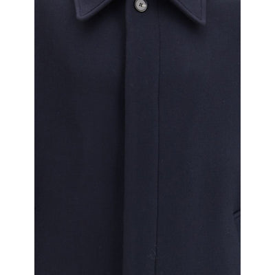 Sunflower Blue Fleece Wool Coat