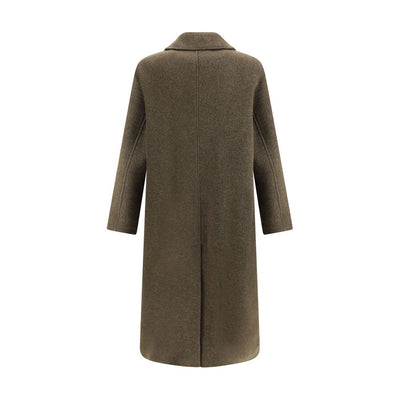 Sunflower Green Fleece Wool Coat