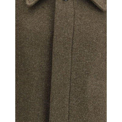 Sunflower Green Fleece Wool Coat