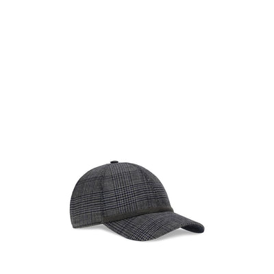 Brunello Cucinelli Gray Fleece Wool Cap (Baseball Hat)