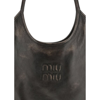 Miu Miu Brown Calf Leather Bos Taurus Shoulder Bag
