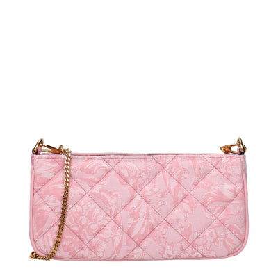 Versace Pink Fabric Crossbody Bag