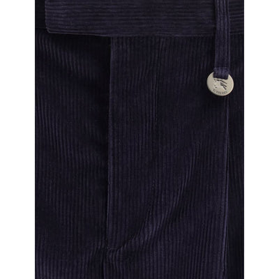 Burberry Blue Cotton Pants