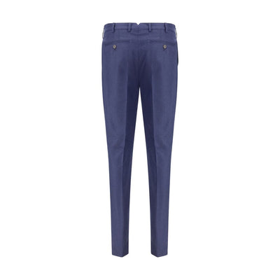 Brunello Cucinelli Blue Fleece Wool Pants