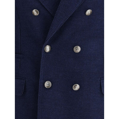 Brunello Cucinelli Blue Wool Coat