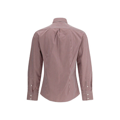 Brunello Cucinelli Red Cotton Pattern Shirt