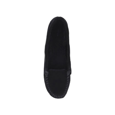 The Row Black Calfskin Moccassin