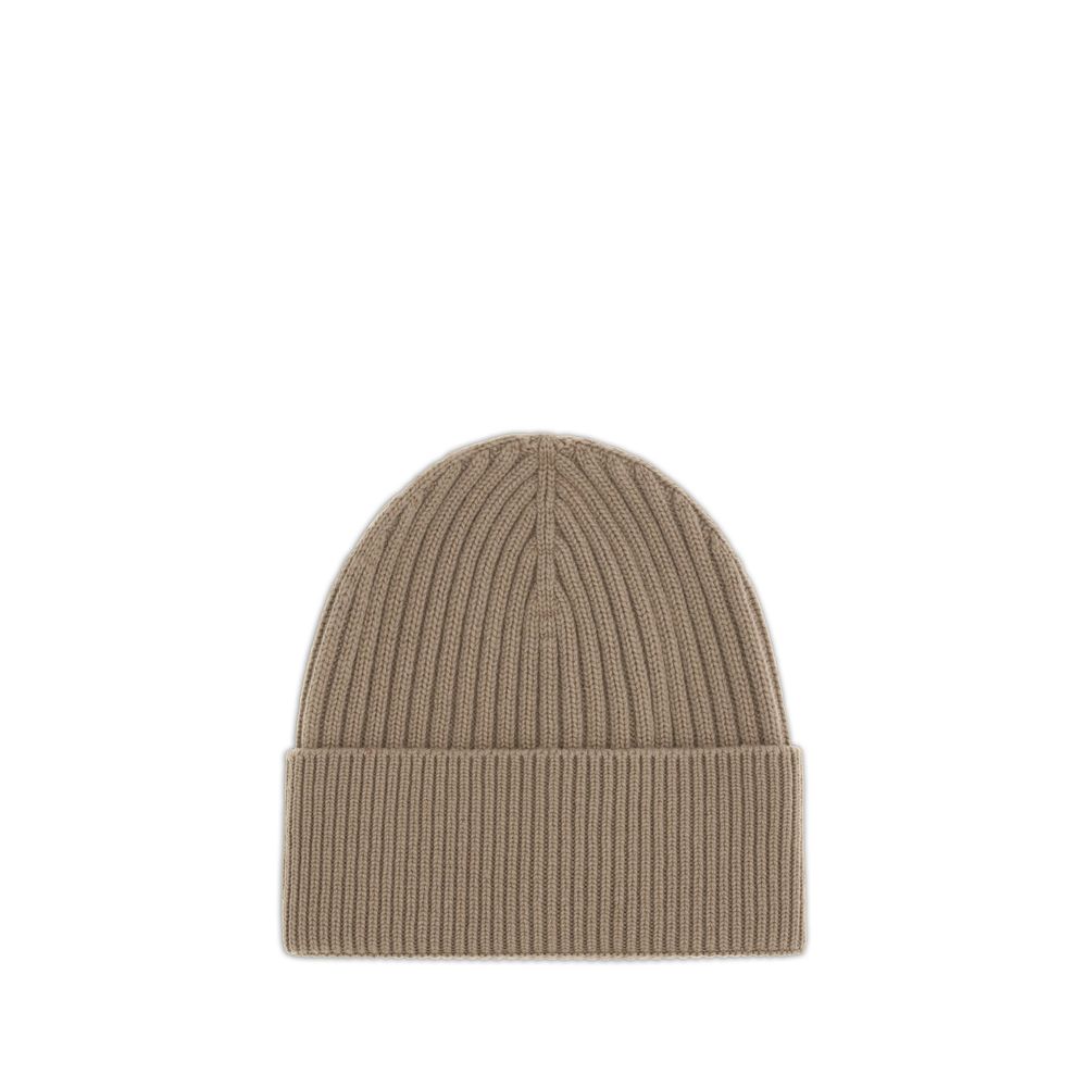 Moncler Grenoble Beige Merino Wool Beanie