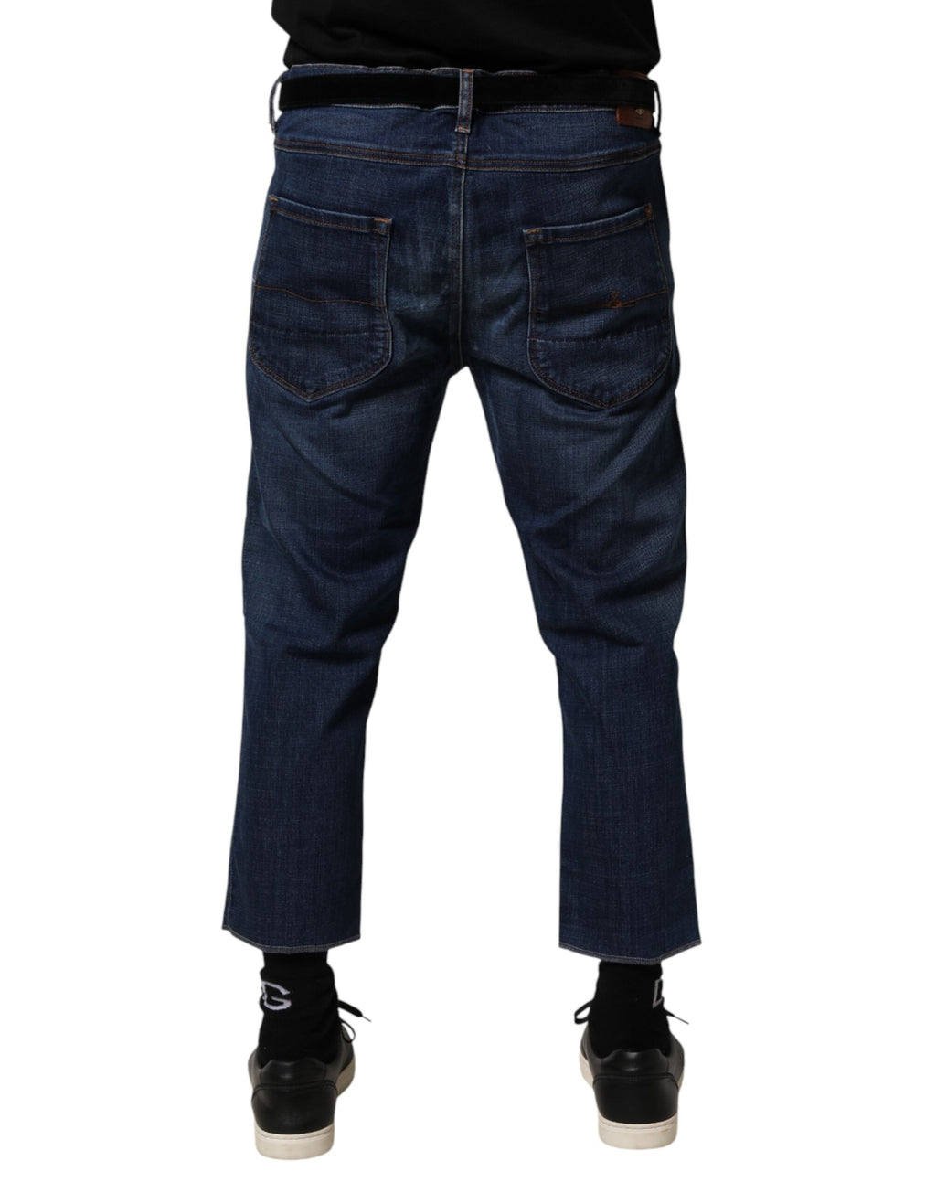 Vivienne Westwood Blue Mid Waist Cotton Men Cropped Denim Jeans - BrandFit 88