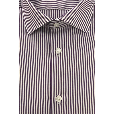 Baldinini Trend Purple Cotton Men Shirt