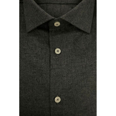 Baldinini Trend Gray Cotton Men Shirt