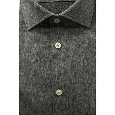Baldinini Trend Gray Cotton Men Shirt
