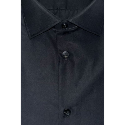 Baldinini Trend Black Cotton Men Shirt
