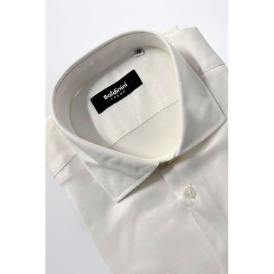 Baldinini Trend White Cotton Men's Shirt