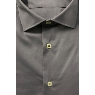 Baldinini Trend Gray Cotton Men Shirt