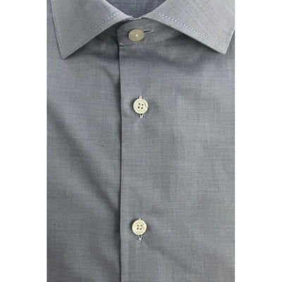 Baldinini Trend Light Blue Cotton Men Shirt