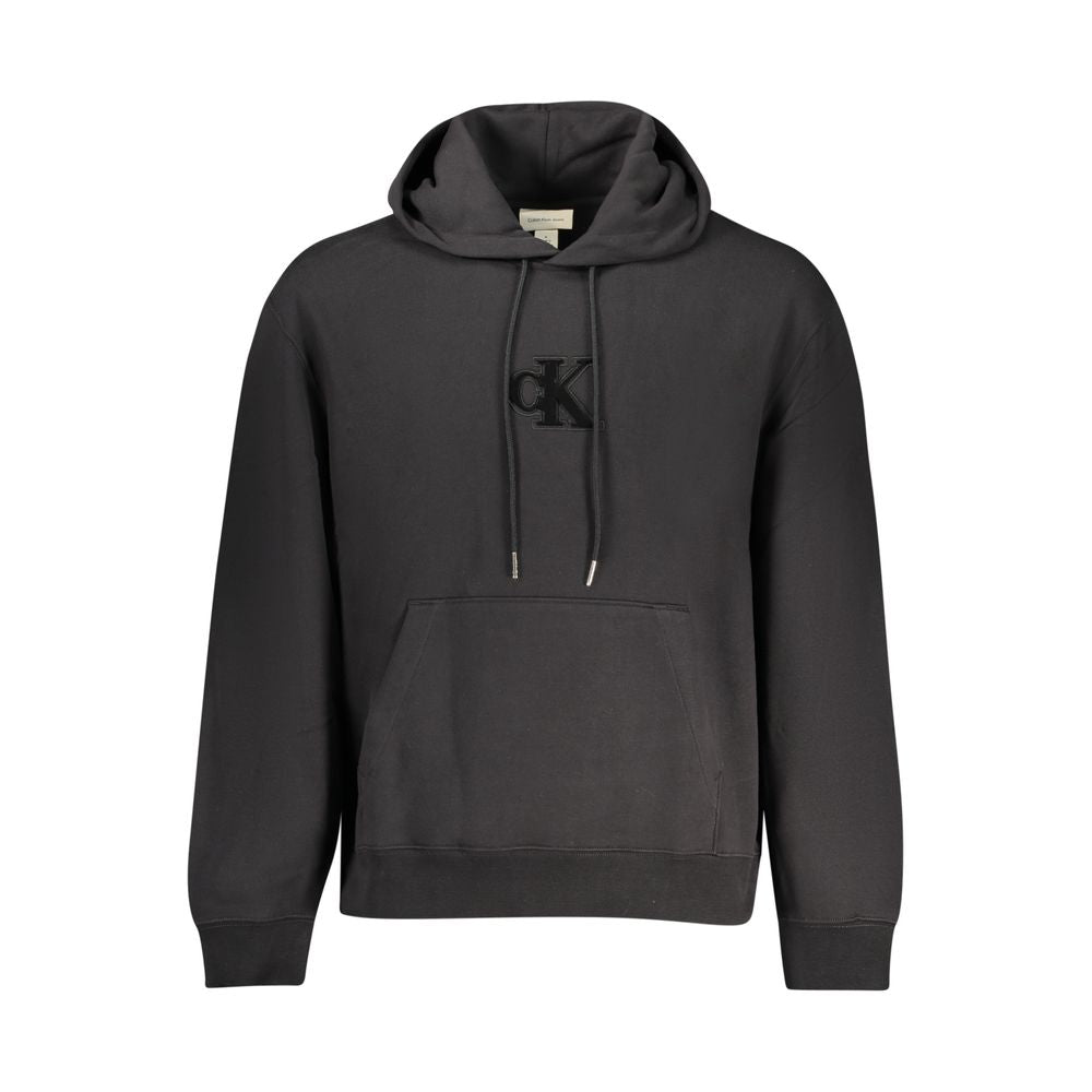 Calvin Klein Black Cotton Men's Hooded Sweatshirt