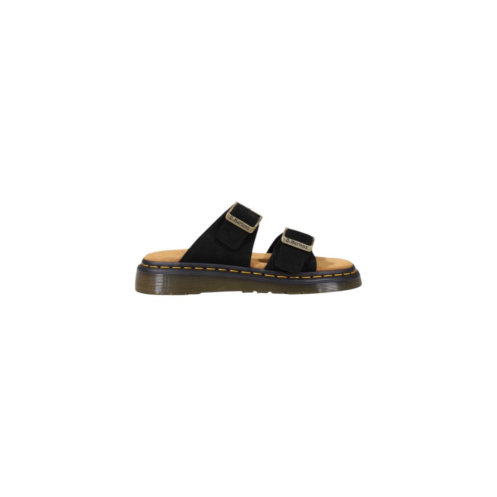 Dr. Martens Black Leather Flat Sandals