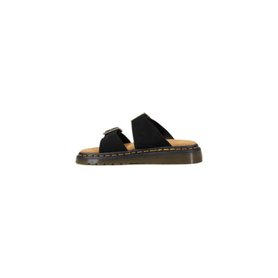 Dr. Martens Black Leather Flat Sandals