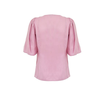 Ganni Pink Satin Tank Tops