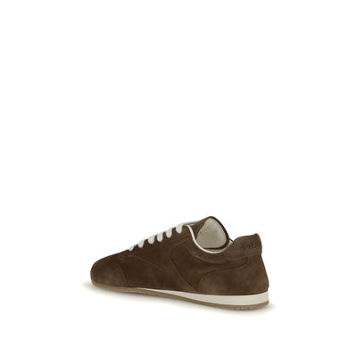 Prada Brown Calf Leather Bos Taurus Sneakers