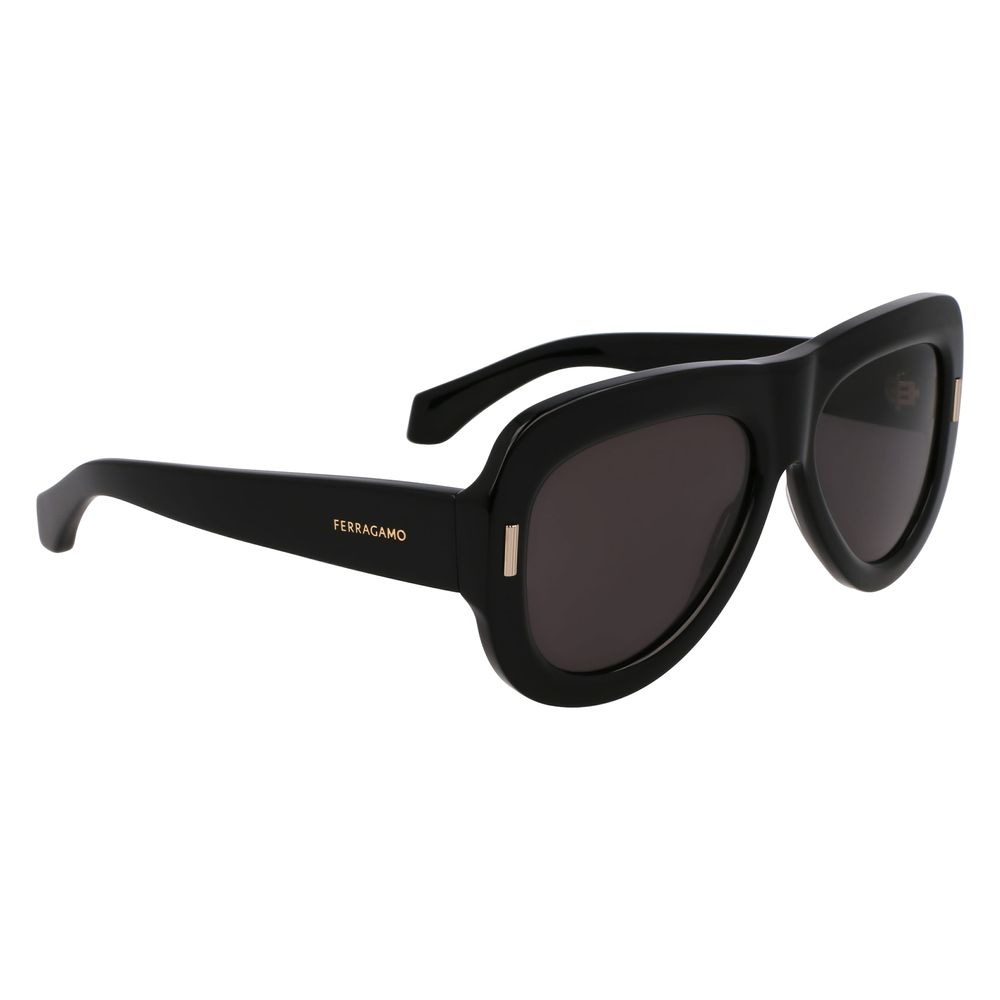 Ferragamo Black Acetate Sunglasses