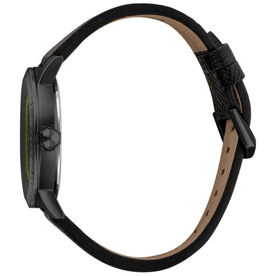 Just Cavalli Black Leather Dress Watch
