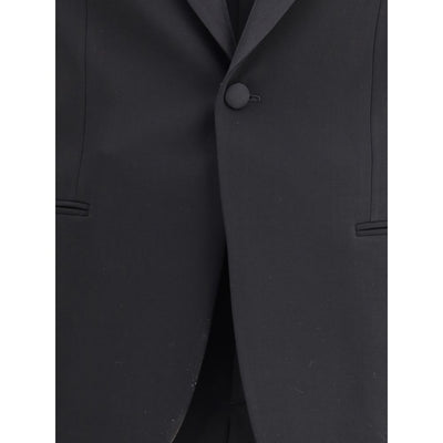 Giorgio Armani Black Fleece Wool Tuxedo