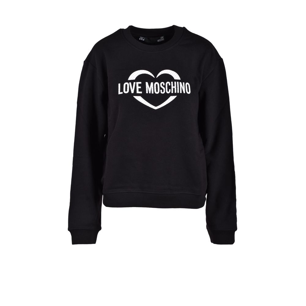 Love Moschino Black Cotton Sweatshirt