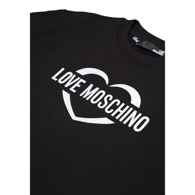 Love Moschino Black Cotton Sweatshirt