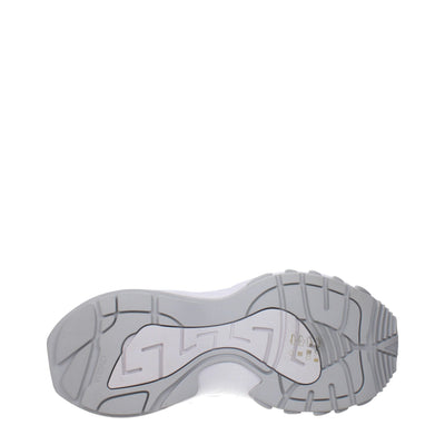 Versace White Fabric Chunky Sneakers