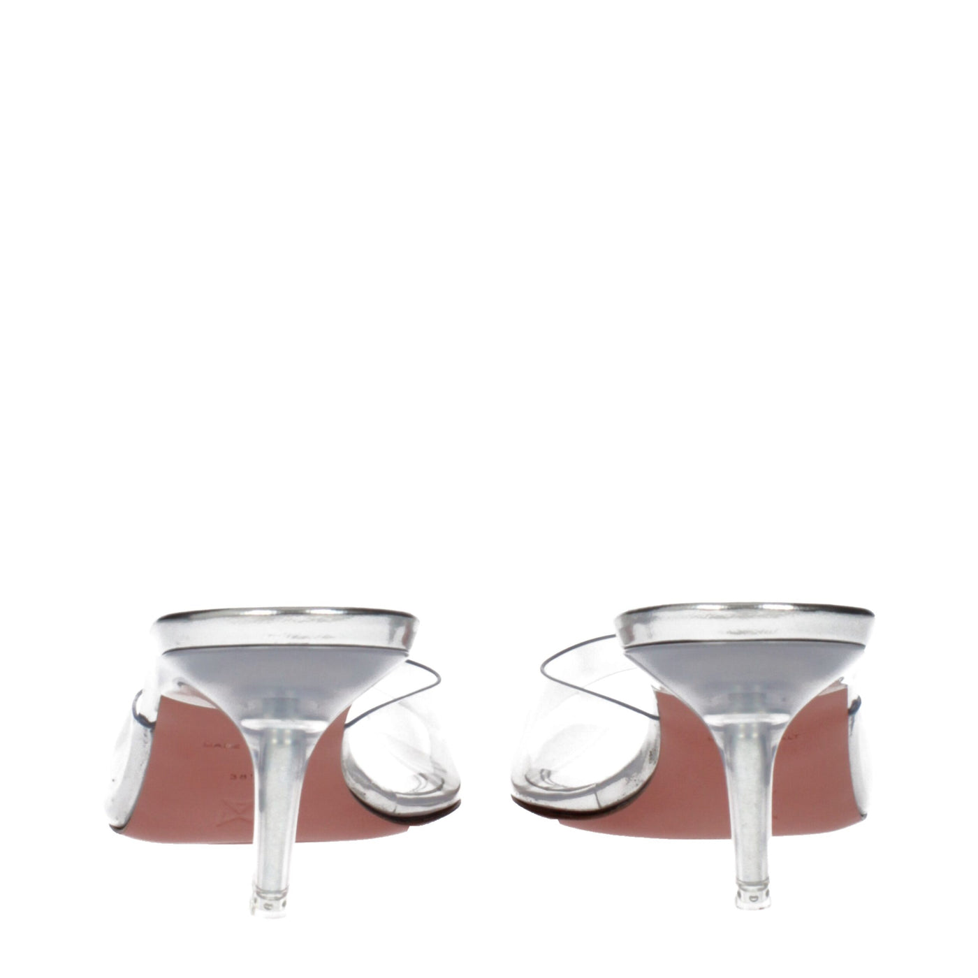 Amina Muaddi Transparent Pvc Stiletto Heel Sandals